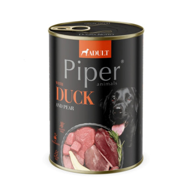 Piper Dog – Hrană Umedă cu Rață și Pere pentru Câini, 400 g